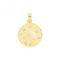 Silver Gold Plated Zirconia Set Disc Pendant G61065GPAcotis Silver JewelleryTH - G61065GP