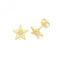 Silver Gold Plated Zirconia Set Star Earrings G51252GPAcotis Silver JewelleryTH - G51252GP