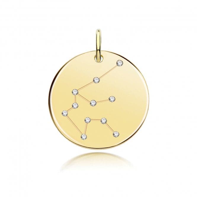 Silver Gold Plated Zodiac Constellation Aquarius G61103GPAcotis Silver JewelleryTH - G61103GP