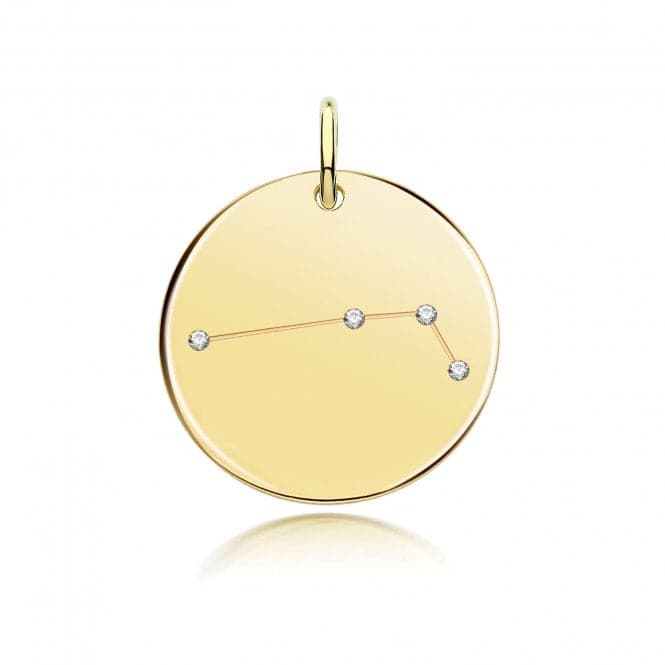 Silver Gold Plated Zodiac Constellation Aries G61100GPAcotis Silver JewelleryTH - G61100GP