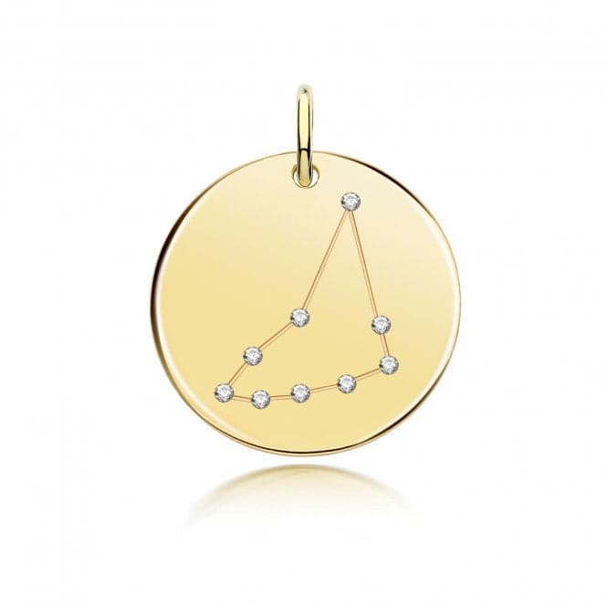 Silver Gold Plated Zodiac Constellation Capricorn G61107GPAcotis Silver JewelleryTH - G61107GP