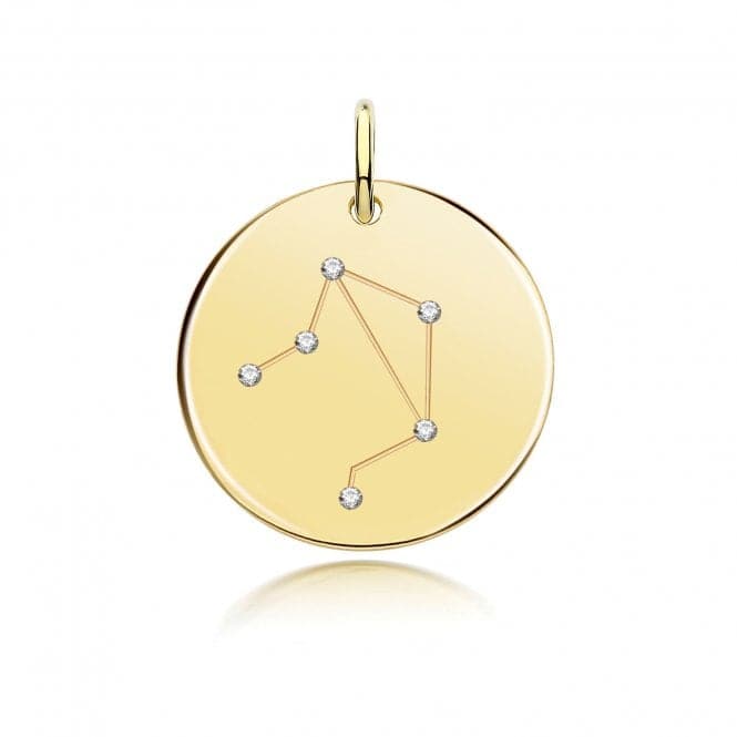 Silver Gold Plated Zodiac Constellation Libra G61101GPAcotis Silver JewelleryTH - G61101GP