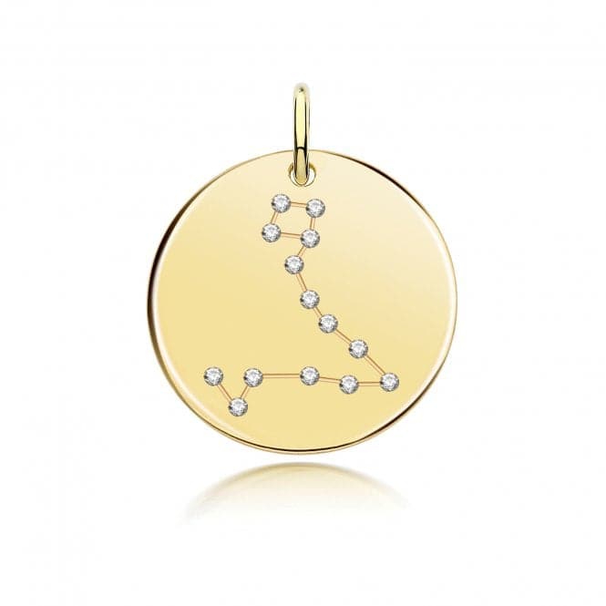 Silver Gold Plated Zodiac Constellation Pisces G61105GPAcotis Silver JewelleryTH - G61105GP