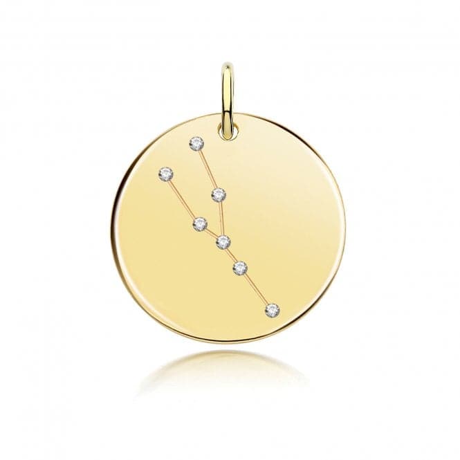 Silver Gold Plated Zodiac Constellation Taurus G61109GPAcotis Silver JewelleryTH - G61109GP