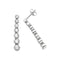 Silver Graduate Zirconia rhodium Plated Drop Earrings G51151Acotis Silver JewelleryTH - G51151