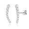 Silver Graduated Rub Over Set Cubic Zirconia Earrings SEG0075Silver & CoSEG0075