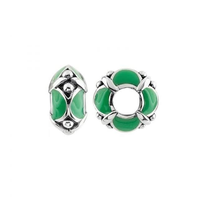 Silver &amp; Green Enamel Charm S436GRNStorywheelsS436GRN