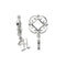 Silver H Initial Dangle Charm S207DStorywheelsS207D