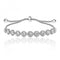 Silver Halo Style Claw Set Pull Cubic Zirconia Bracelet SBG0033Silver & CoSBG0033