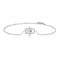 Silver Hamsa & Evil Eye Blue White Cubic Zirconia Bracelet SBG0039Silver & CoSBG0039