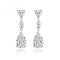 Silver Heart Marquise Large Pear Cubic Zirconia Drop Earrings SEG0079Silver & CoSEG0079
