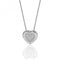 Silver Heart Pave Set Cubic Zirconia Chain Pendant SPG0052CZSilver & CoSPG0052CZ