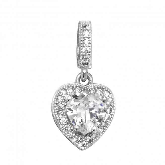 Silver Heart Zirconia Pendant G6341Acotis Silver JewelleryTH - G6341