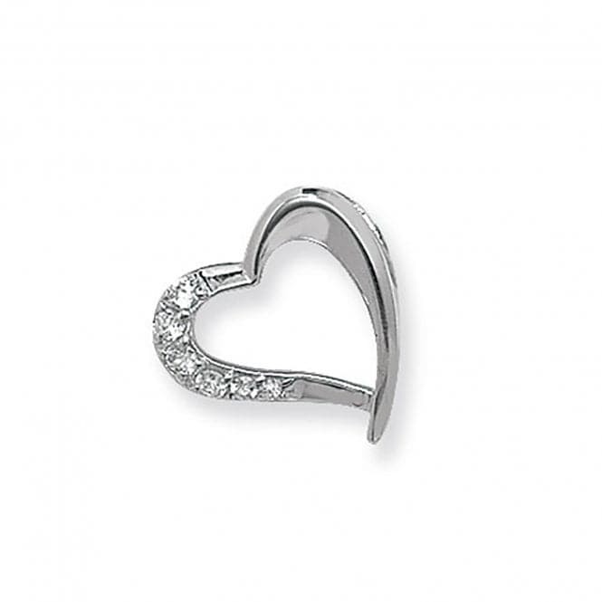 Silver Heart Zirconia Pendant G6523Acotis Silver JewelleryTH - G6523