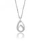 Silver Interlinked Double Pear Shape Plain Cubic Zirconia Chain Pendant SPG0034CZSilver & CoSPG0034CZ
