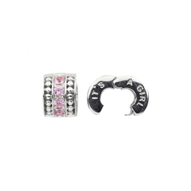 Silver Its a Girl Pink Sapphire Clip S331PSStorywheelsS331PS