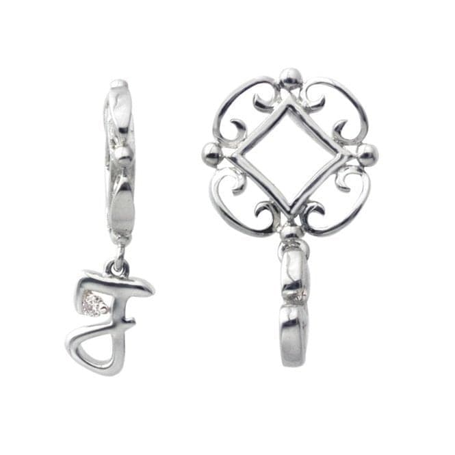 Silver J Initial Dangle Charm S209DStorywheelsS209D