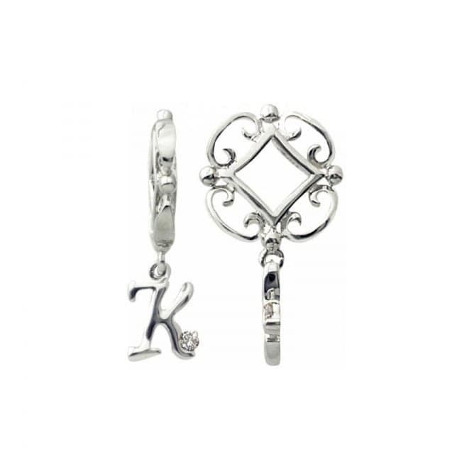 Silver K Initial Dangle Charm S210DStorywheelsS210D