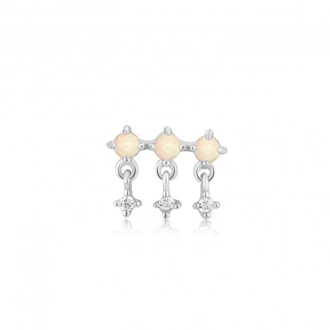 Silver Kyoto Opal Drop Sparkle Barbell Single Earring E047 - 04HAnia HaieE047 - 04H