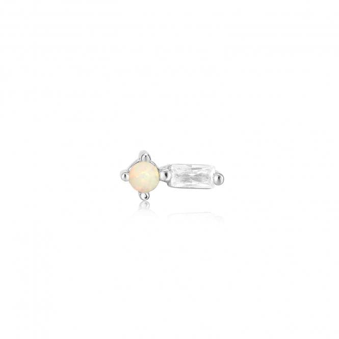 Silver Kyoto Opal Sparkle Barbell Single Earring E047 - 03HAnia HaieE047 - 03H