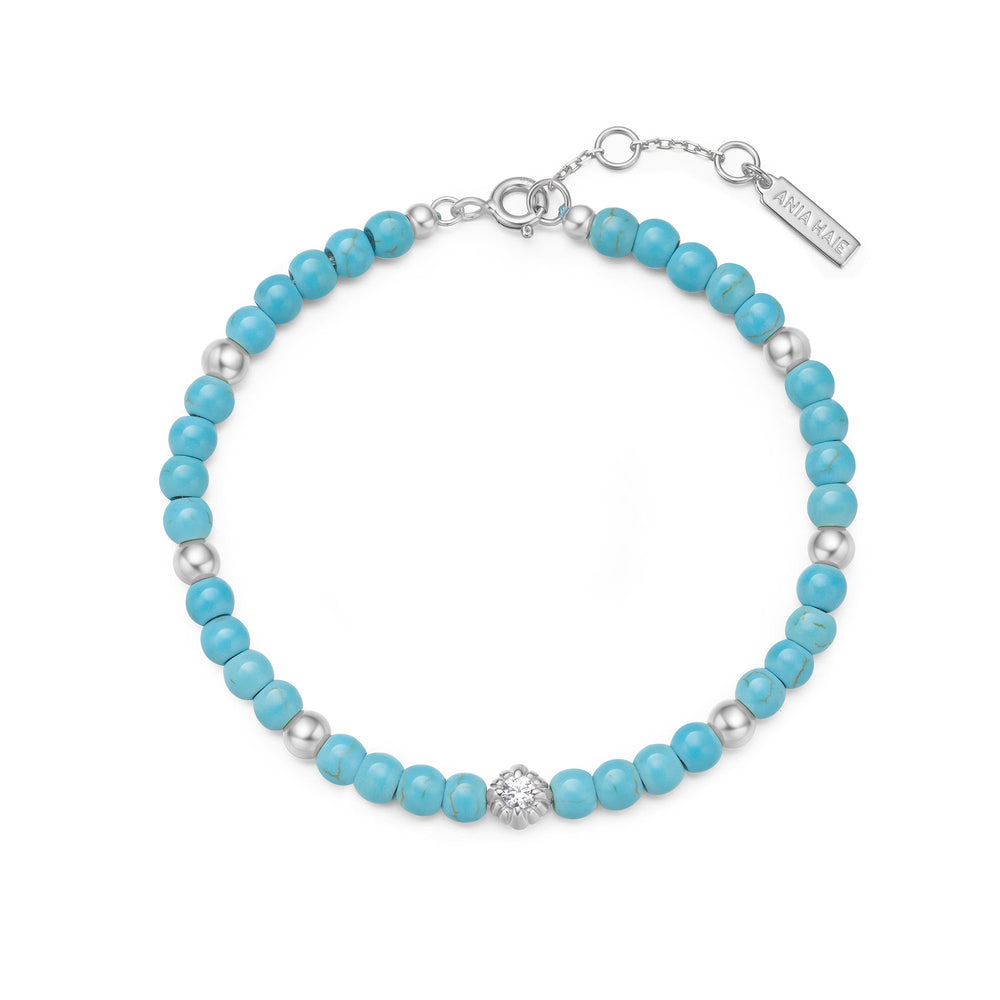 Silver Lab Created Turquoise Bracelet B063 - 04HAnia HaieB063 - 04H