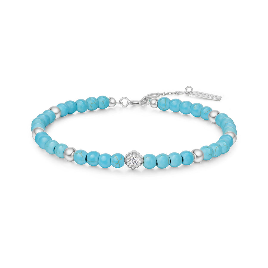 Silver Lab Created Turquoise Bracelet B063 - 04HAnia HaieB063 - 04H