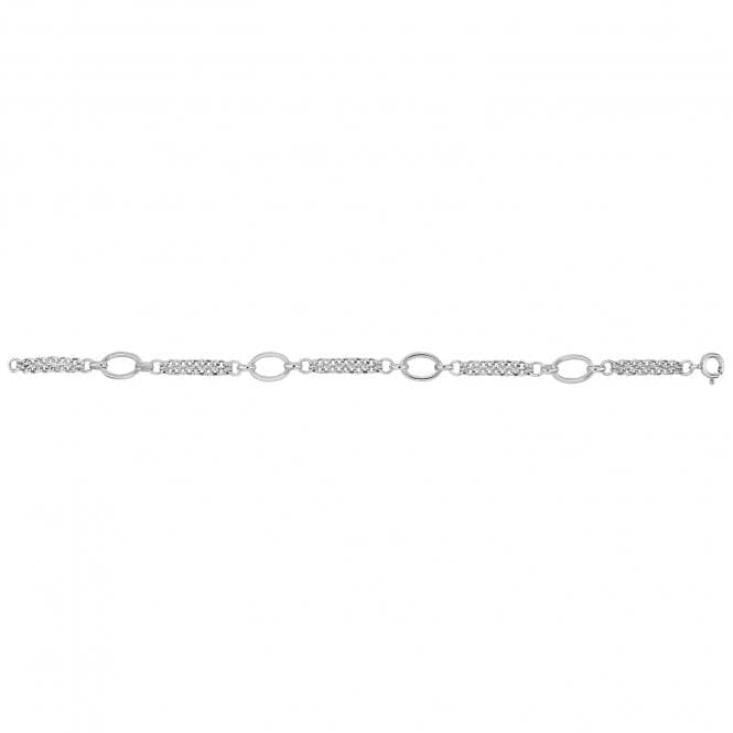 Silver Ladies Fancy Bracelet G2498Acotis Silver JewelleryTH - G2498