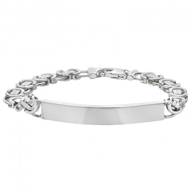 Silver Ladies Flat Byzantine Id Bracelet G2121Acotis Silver JewelleryTH - G2121