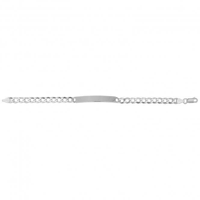 Silver Ladies Flat Open Curb Id Bracelet G2454Acotis Silver JewelleryTH - G2454