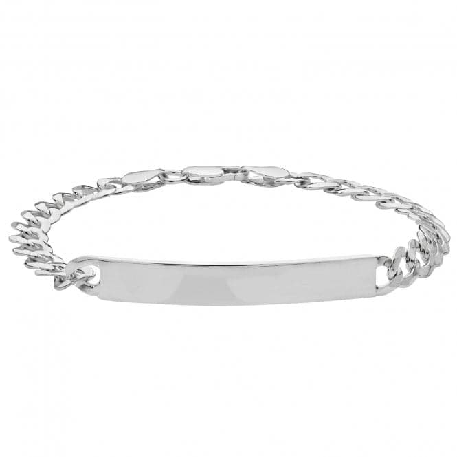 Silver Ladies Flat Open Curb Id Bracelet G2454Acotis Silver JewelleryTH - G2454