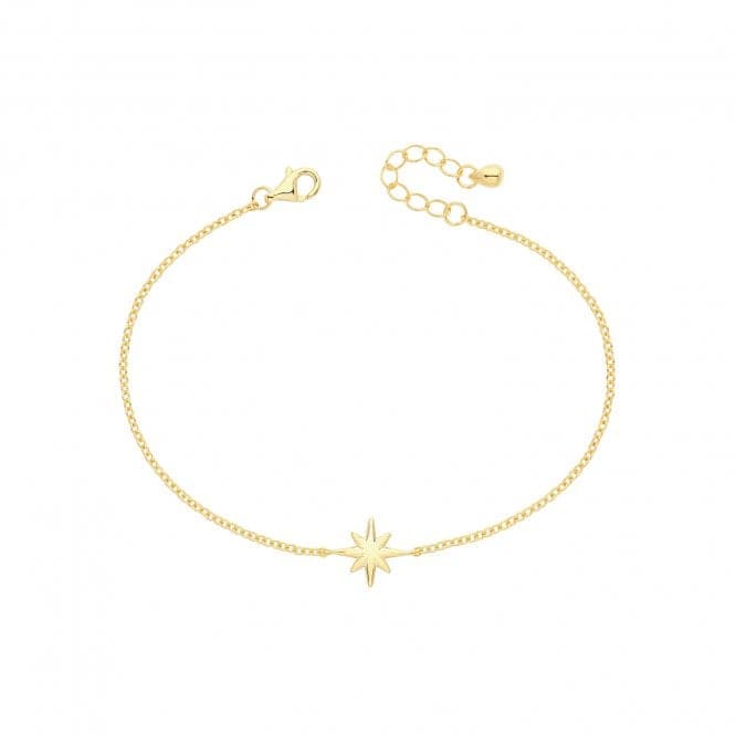 Silver Ladies Gold Plated Star Bracelet G2699GPAcotis Silver JewelleryTH - G2699GP