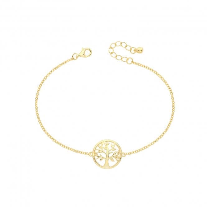 Silver Ladies Gold Plated Tree Of Life Bracelet G2698GPAcotis Silver JewelleryTH - G2698GP