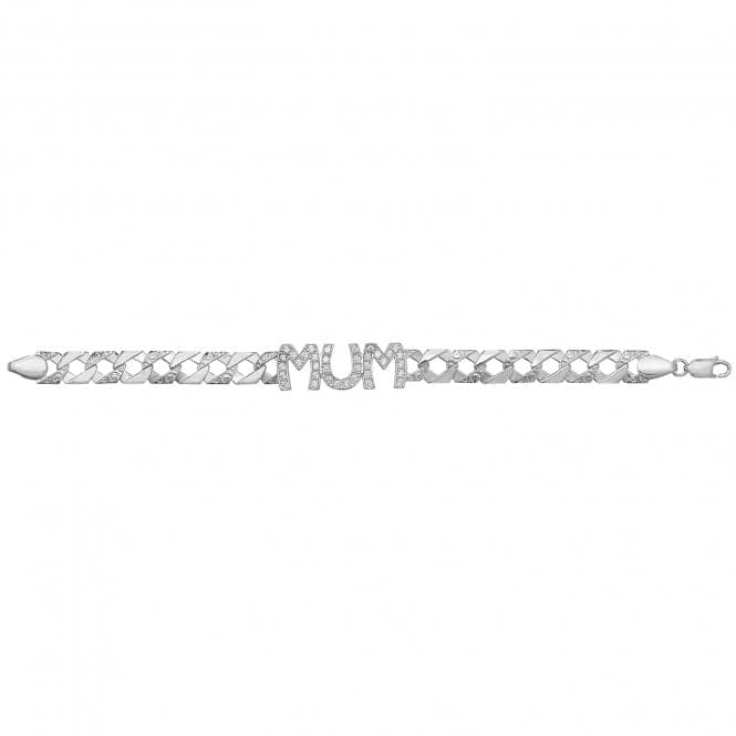 Silver Ladies Mum Zirconia Bracelet G2608Acotis Silver JewelleryTH - G2608