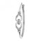 Silver Ladies Oval Bow Knot Zirconia Hinged Bangle G4417Acotis Silver JewelleryTH - G4417