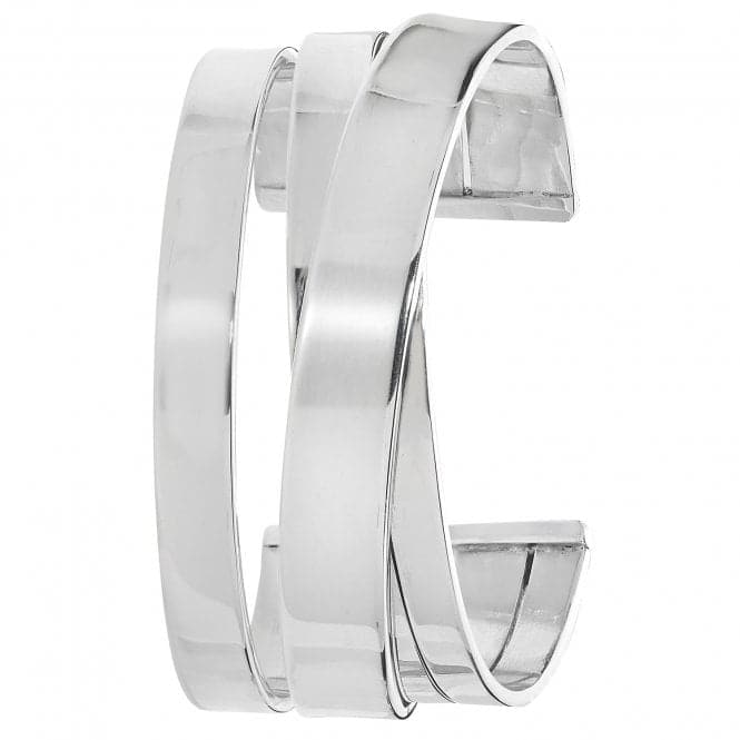 Silver Ladies Oval Chunky Cuff Bangle G4328Acotis Silver JewelleryTH - G4328