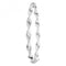 Silver Ladies Oval Dia Cut Twisted Hinged Bangle G4273Acotis Silver JewelleryTH - G4273