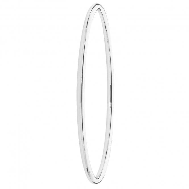 Silver Ladies Oval Plain Bangle G4325Acotis Silver JewelleryTH - G4325