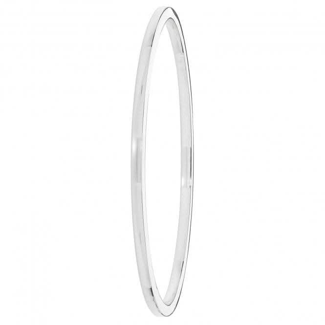Silver Ladies Oval Plain Bangle G4326Acotis Silver JewelleryTH - G4326