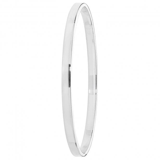 Silver Ladies Oval Plain Bangle G4327Acotis Silver JewelleryTH - G4327