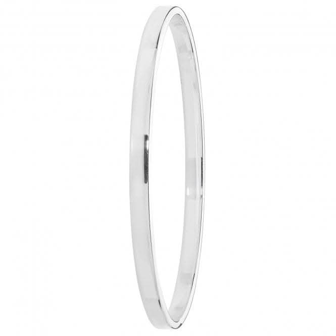 Silver Ladies Oval Plain Bangle G4327Acotis Silver JewelleryTH - G4327