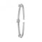 Silver Ladies Oval rhodium Plated Zirconia Bangle G4214Acotis Silver JewelleryTH - G4214