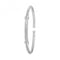 Silver Ladies Oval rhodium Plated Zirconia Bangle G4215Acotis Silver JewelleryTH - G4215