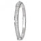 Silver Ladies Oval Zirconia Hinged Bangle G4045CZAcotis Silver JewelleryTH - G4045CZ