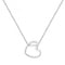 Silver Ladies rhodium Plated Heart Pendant On Chain G3331Acotis Silver JewelleryTH - G3331