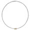 Silver Ladies rhodium Plated Mesh & Gold Plated Rings Necklace G3261Acotis Silver JewelleryTH - G3261