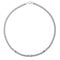 Silver Ladies rhodium Plated Mesh Zirconia Set Necklace G3198Acotis Silver JewelleryTH - G3198