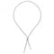Silver Ladies rhodium Plated Mesh Zirconia Set & Pearl Necklace G3221Acotis Silver JewelleryTH - G3221