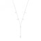 Silver Ladies rhodium Plated Moon Charms Necklace G3374Acotis Silver JewelleryTH - G3374