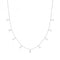 Silver Ladies rhodium Plated Star Charms Necklace G3371Acotis Silver JewelleryTH - G3371
