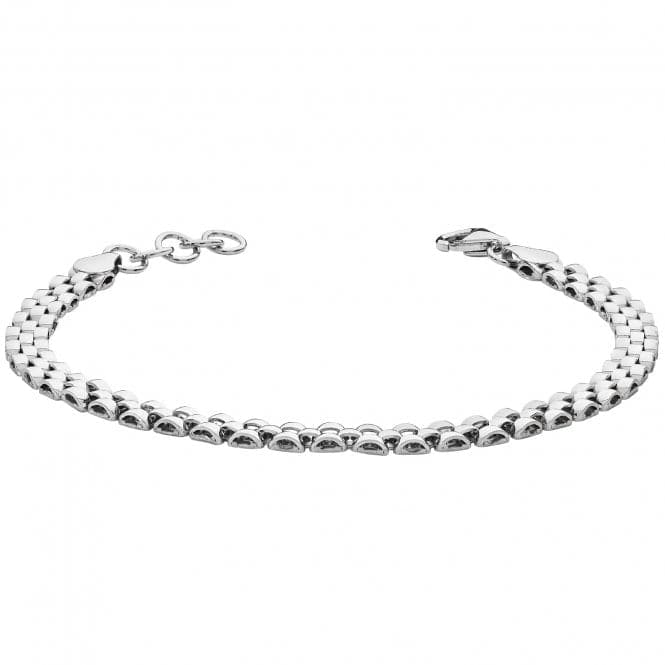 Silver Ladies rhodium Plated Watch Link Bracelet G3304BAcotis Silver JewelleryTH - G3304B